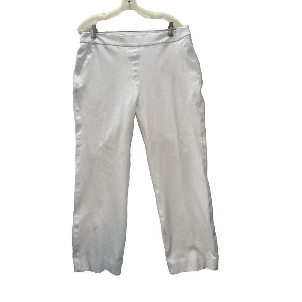 SPANX Women's Size XL White Silver Lining Stretch Ankle Pull On Pants Comfort